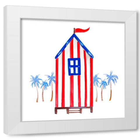Lifeguard House I White Modern Wood Framed Art Print by Del Sol, Ani
