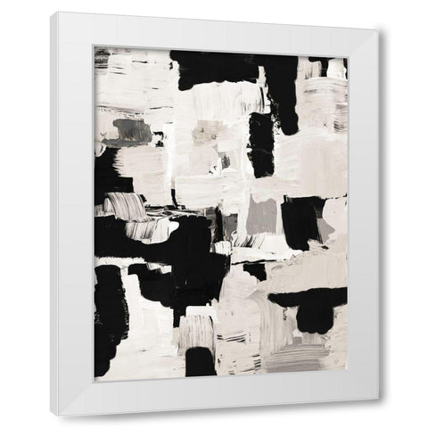 Night Peace Abstract White Modern Wood Framed Art Print by Loreth, Lanie