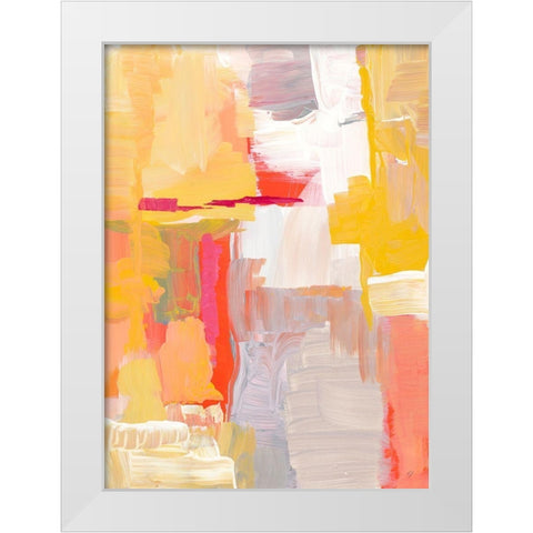 Joyful Morning White Modern Wood Framed Art Print by Loreth, Lanie