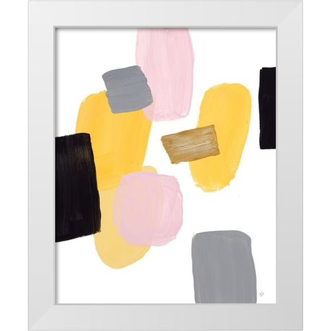 Floating Shapes I White Modern Wood Framed Art Print by Loreth, Lanie