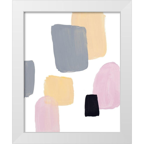Floating Shapes II White Modern Wood Framed Art Print by Loreth, Lanie