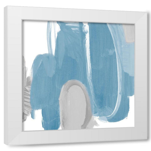 Catching The Tempo Blue I White Modern Wood Framed Art Print by Loreth, Lanie