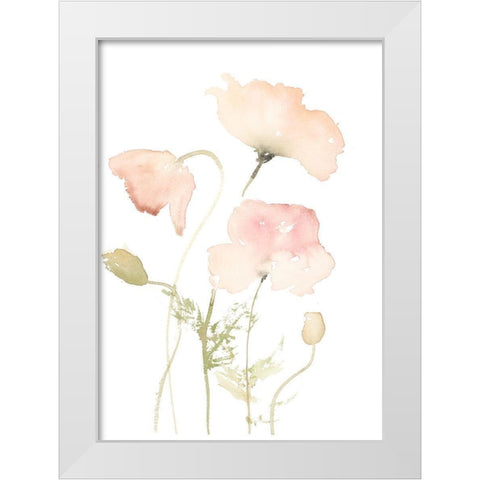 Early Summer Poppies II White Modern Wood Framed Art Print by Loreth, Lanie