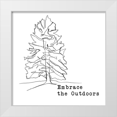 Embrace the Outdoors White Modern Wood Framed Art Print by Edwins, Hugo