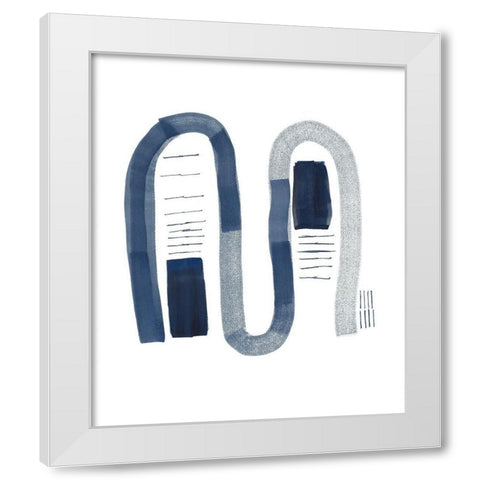 Organic Shapes I White Modern Wood Framed Art Print by Danelle, B.