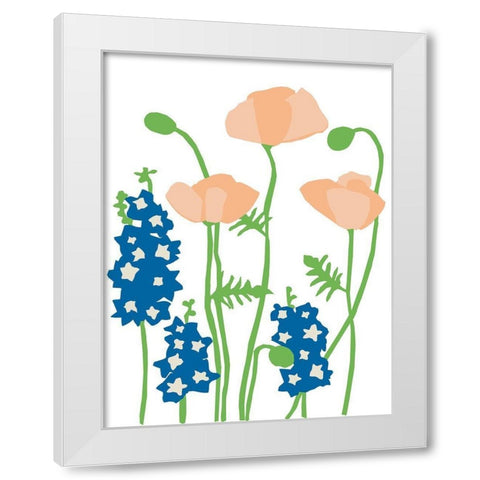 Wildflowers II White Modern Wood Framed Art Print by Bucheli, Jen