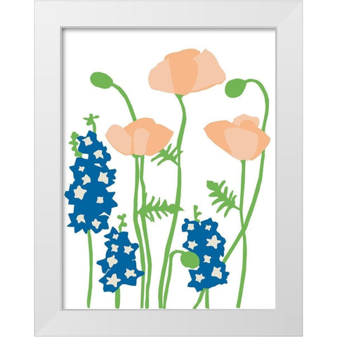 Wildflowers II White Modern Wood Framed Art Print by Bucheli, Jen