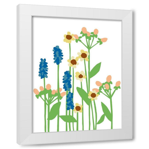 Wildflowers III White Modern Wood Framed Art Print by Bucheli, Jen