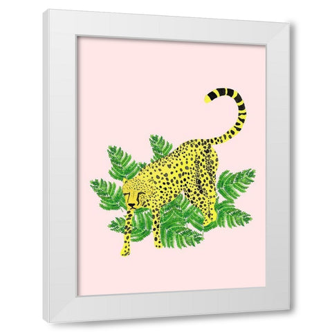 Cheetah On The Lookout II White Modern Wood Framed Art Print by Bucheli, Jen