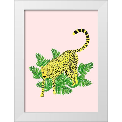 Cheetah On The Lookout II White Modern Wood Framed Art Print by Bucheli, Jen