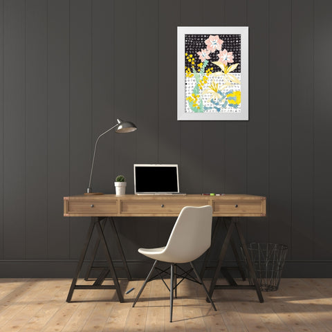Mother Daughter Floral White Modern Wood Framed Art Print by Bucheli, Jen