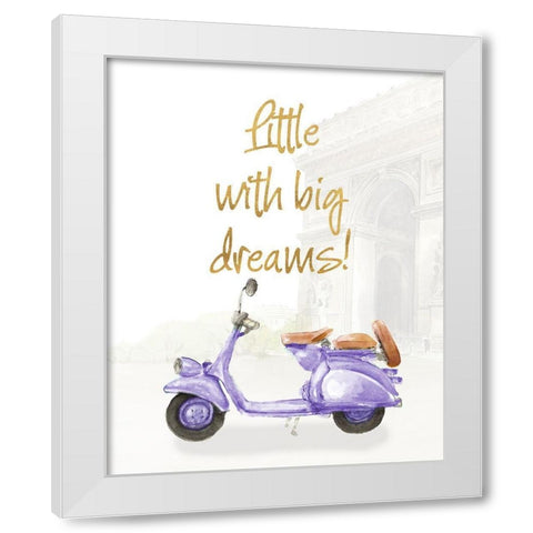 Shes Going Places II White Modern Wood Framed Art Print by Loreth, Lanie