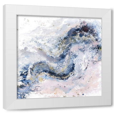 Tierra Azul White Modern Wood Framed Art Print by Pinto, Patricia