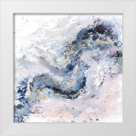 Tierra Azul White Modern Wood Framed Art Print by Pinto, Patricia