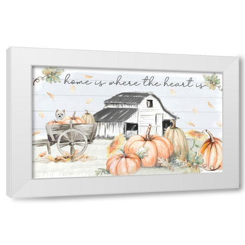Pumpkin Barn White Modern Wood Framed Art Print by Pinto, Patricia