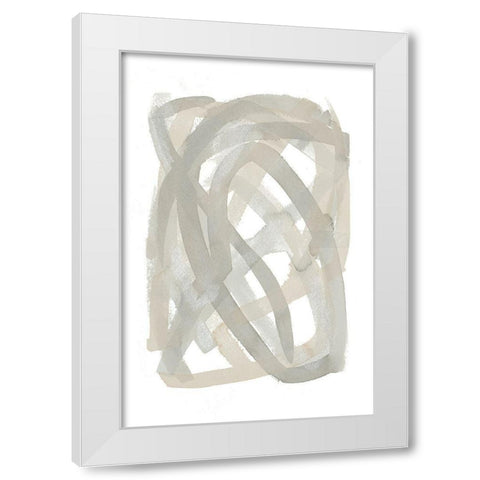 Found Trails I White Modern Wood Framed Art Print by Torres, Melanie