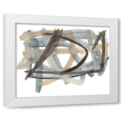 Lost Trails I White Modern Wood Framed Art Print by Torres, Melanie