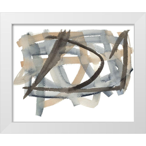 Lost Trails I White Modern Wood Framed Art Print by Torres, Melanie