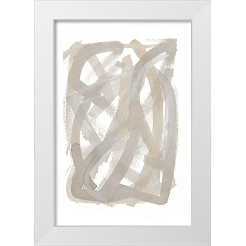 Found Trails II White Modern Wood Framed Art Print by Torres, Melanie