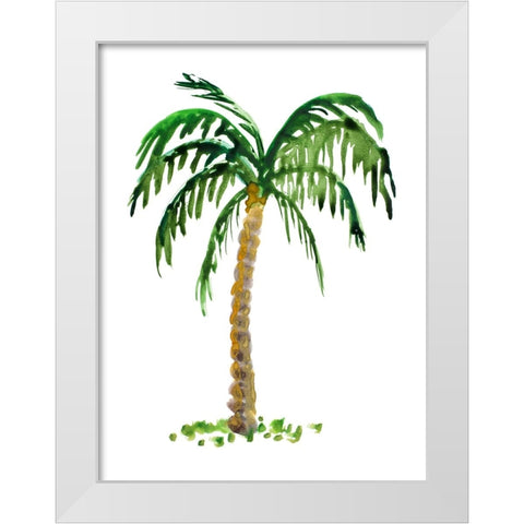 The Palm I White Modern Wood Framed Art Print by DeRice, Julie