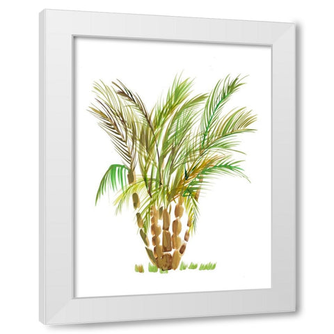 The Palm IV White Modern Wood Framed Art Print by DeRice, Julie