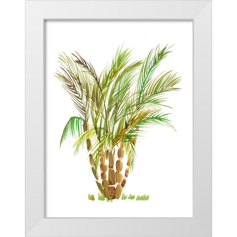 The Palm IV White Modern Wood Framed Art Print by DeRice, Julie