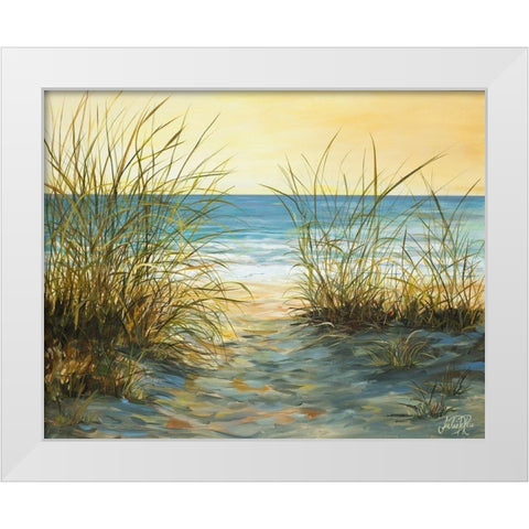 Cannon Beach White Modern Wood Framed Art Print by DeRice, Julie