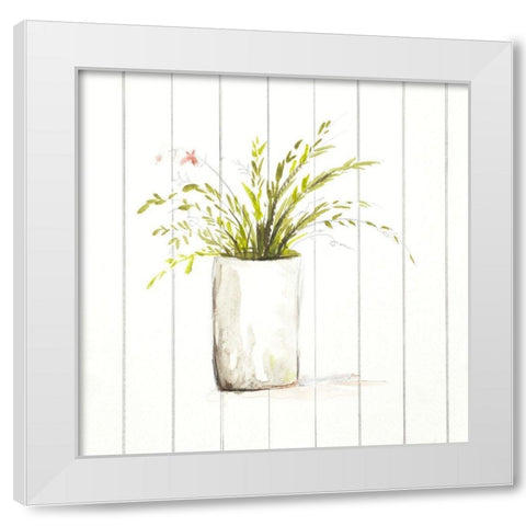Ramitas I White Modern Wood Framed Art Print by Pinto, Patricia