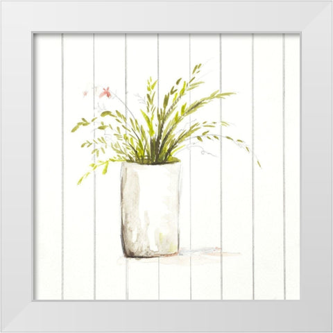 Ramitas I White Modern Wood Framed Art Print by Pinto, Patricia