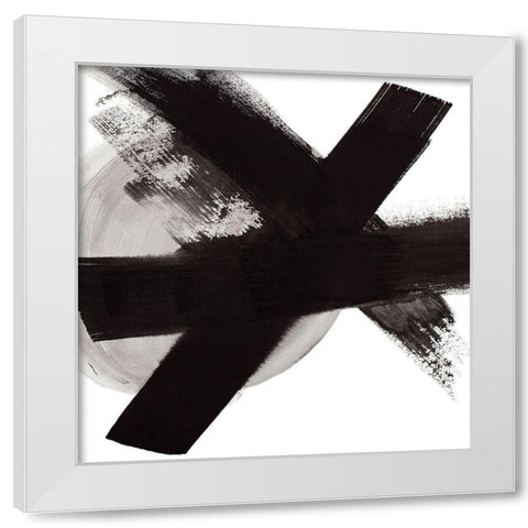 Black Moon I White Modern Wood Framed Art Print by Pinto, Patricia