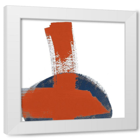 Red Moon Abstract II White Modern Wood Framed Art Print by Pinto, Patricia