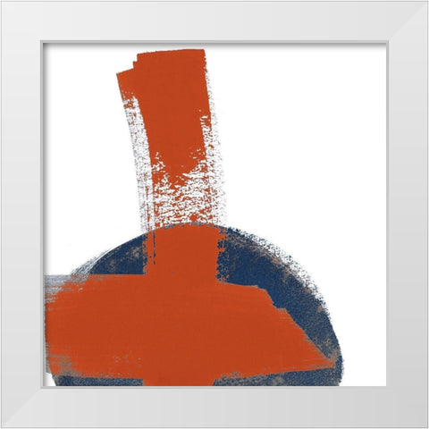 Red Moon Abstract II White Modern Wood Framed Art Print by Pinto, Patricia