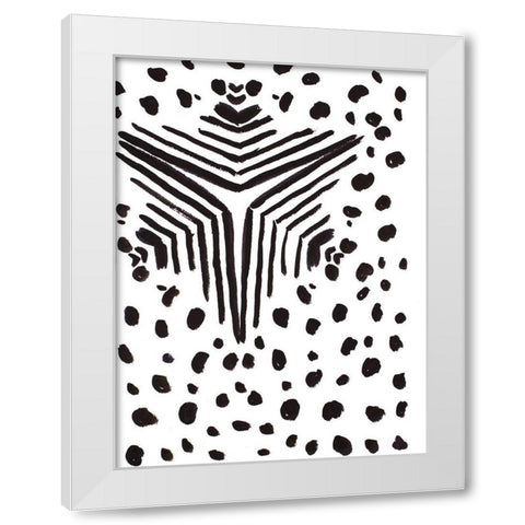 Black and White Design I White Modern Wood Framed Art Print by Pinto, Patricia