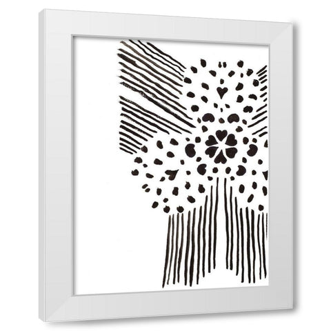 Black and White Design II White Modern Wood Framed Art Print by Pinto, Patricia
