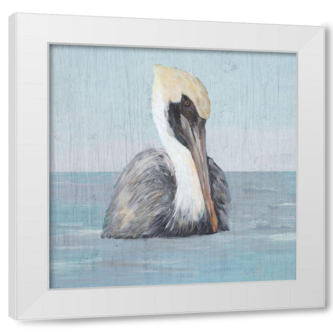 Pelican Wash II White Modern Wood Framed Art Print by DeRice, Julie