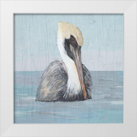 Pelican Wash II White Modern Wood Framed Art Print by DeRice, Julie