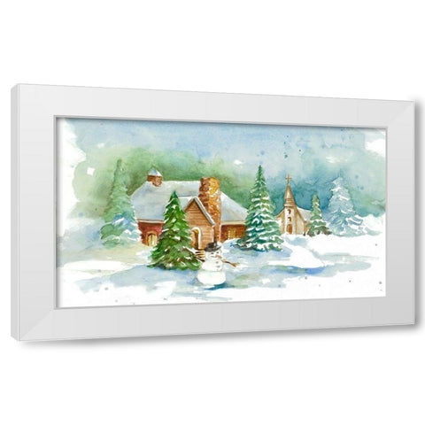 Holiday Town I White Modern Wood Framed Art Print by Loreth, Lanie