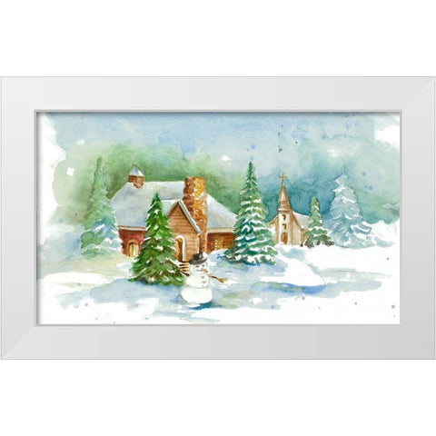 Holiday Town I White Modern Wood Framed Art Print by Loreth, Lanie