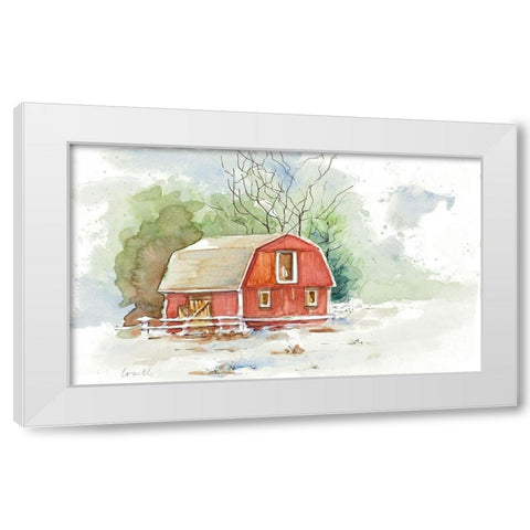 Holiday Town II White Modern Wood Framed Art Print by Loreth, Lanie