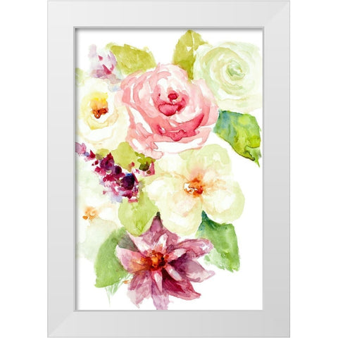 Summer Blooms White Modern Wood Framed Art Print by Loreth, Lanie