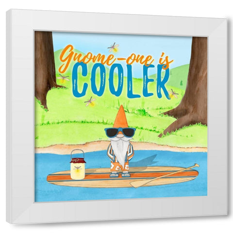 Gnomes on the Water I White Modern Wood Framed Art Print by Edwins, Hugo