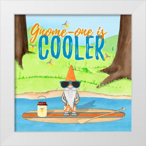 Gnomes on the Water I White Modern Wood Framed Art Print by Edwins, Hugo