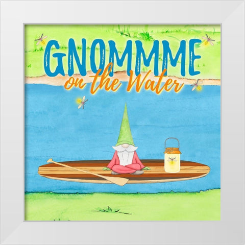 Gnomes on the Water II White Modern Wood Framed Art Print by Edwins, Hugo
