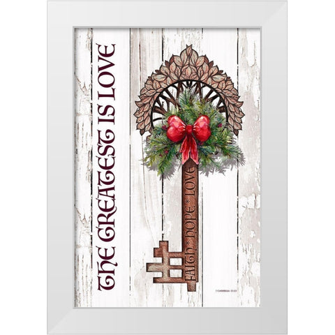Holiday Key I White Modern Wood Framed Art Print by Diannart