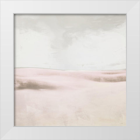 Blush Balance I White Modern Wood Framed Art Print by Meneely, Dan