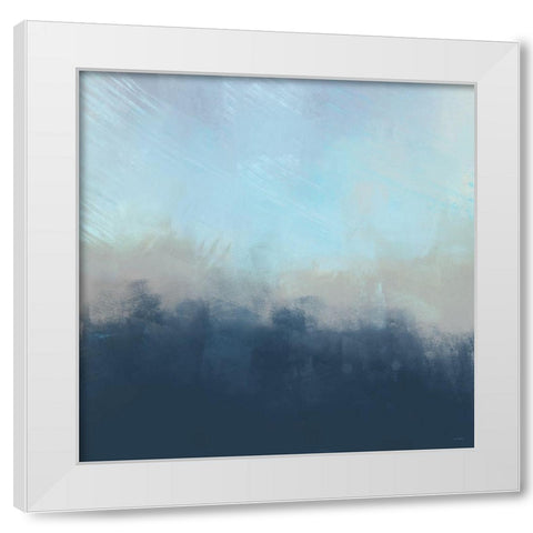 Ocean Fog I White Modern Wood Framed Art Print by Meneely, Dan