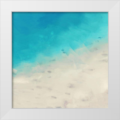 Ocean Blue Sea I White Modern Wood Framed Art Print by Meneely, Dan