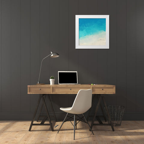 Ocean Blue Sea II White Modern Wood Framed Art Print by Meneely, Dan