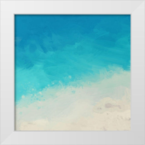 Ocean Blue Sea II White Modern Wood Framed Art Print by Meneely, Dan