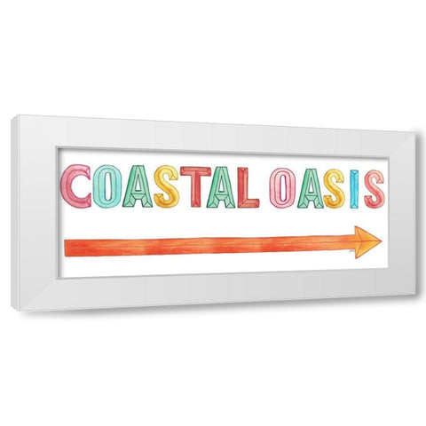 Coastal Oasis White Modern Wood Framed Art Print by Medley, Elizabeth